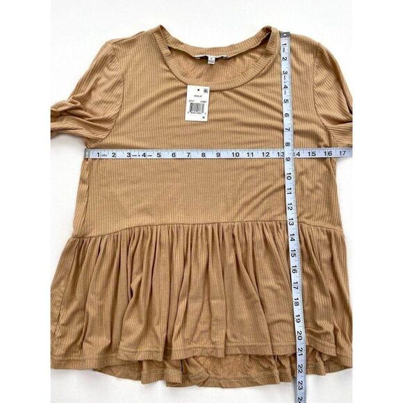 Hooked Up Babydoll Blouse Top Medium Cream Juniors‎ - Picture 2 of 5